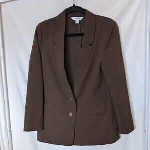 Old Navy Brown Blazer Women’s Small | Relaxed Fit Tailored Jacket